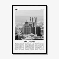 San Antonio Print Black and White No 2, San Antonio Wall Art, San Antonio Poster, San Antonio Photo, Texas, USA, United States, America