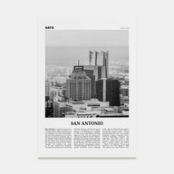 San Antonio Travel B&W No 2 Poster