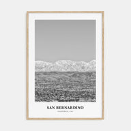 San Bernardino Portrait B&W Poster
