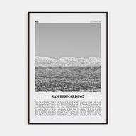 San Bernardino Travel B&W Poster