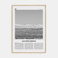 San Bernardino Travel B&W Poster