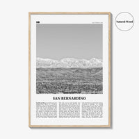 San Bernardino Print Black and White, San Bernardino Wall Art, San Bernardino Poster, San Bernardino Photo, California, USA, United States