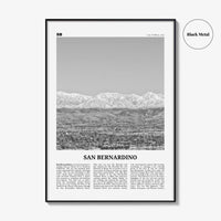 San Bernardino Print Black and White, San Bernardino Wall Art, San Bernardino Poster, San Bernardino Photo, California, USA, United States