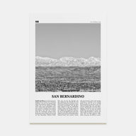 San Bernardino Travel B&W Poster