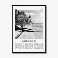 San Blas Islands Print Black and White, San Blas Islands Wall Art, San Blas Islands Poster, San Blas Islands Photo, Wall Décor, Panama