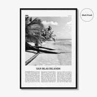 San Blas Islands Print Black and White, San Blas Islands Wall Art, San Blas Islands Poster, San Blas Islands Photo, Wall Décor, Panama