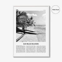 San Blas Islands Print Black and White, San Blas Islands Wall Art, San Blas Islands Poster, San Blas Islands Photo, Wall Décor, Panama