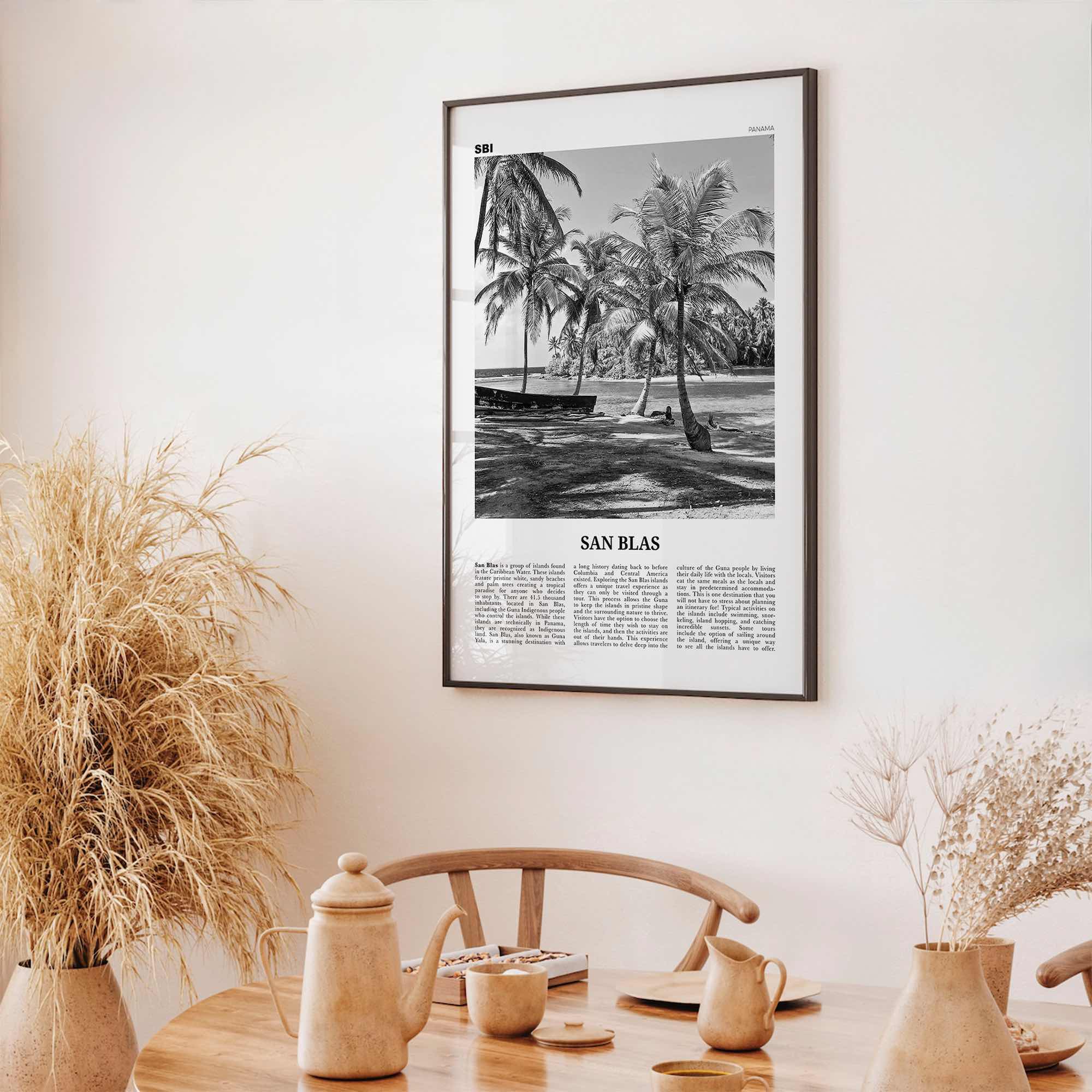 San Blas Print Black and White, San Blas Islands Wall Art, San Blas Islands Poster, San Blas Islands Photo, Panama