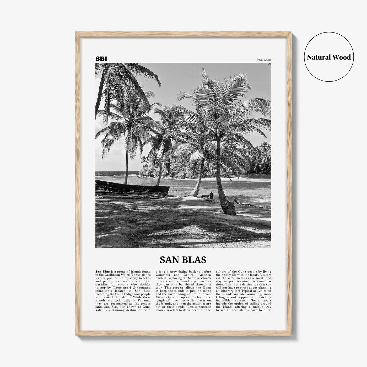 San Blas Print Black and White, San Blas Islands Wall Art, San Blas Islands Poster, San Blas Islands Photo, Panama