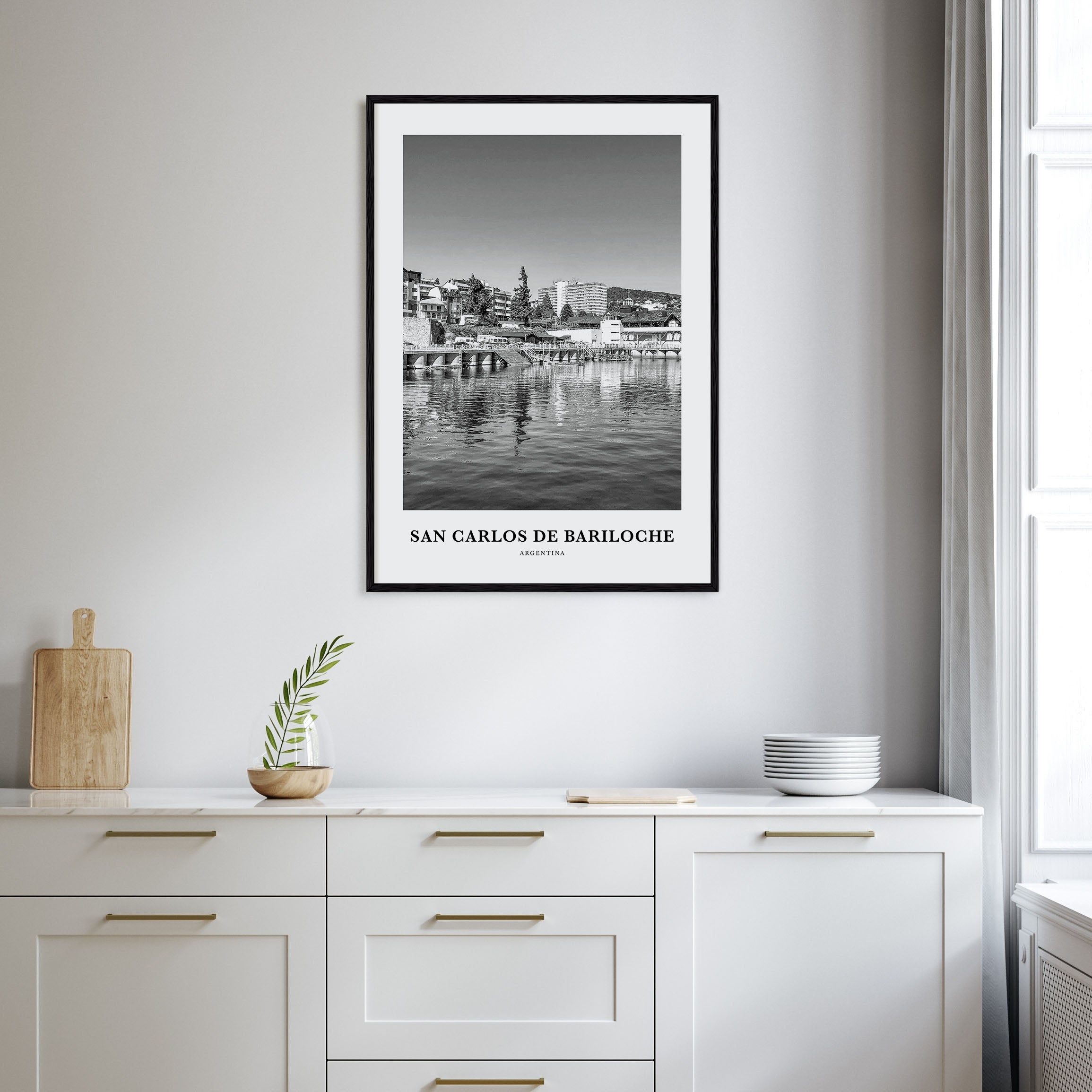 San Carlos de Bariloche Portrait B&W Poster