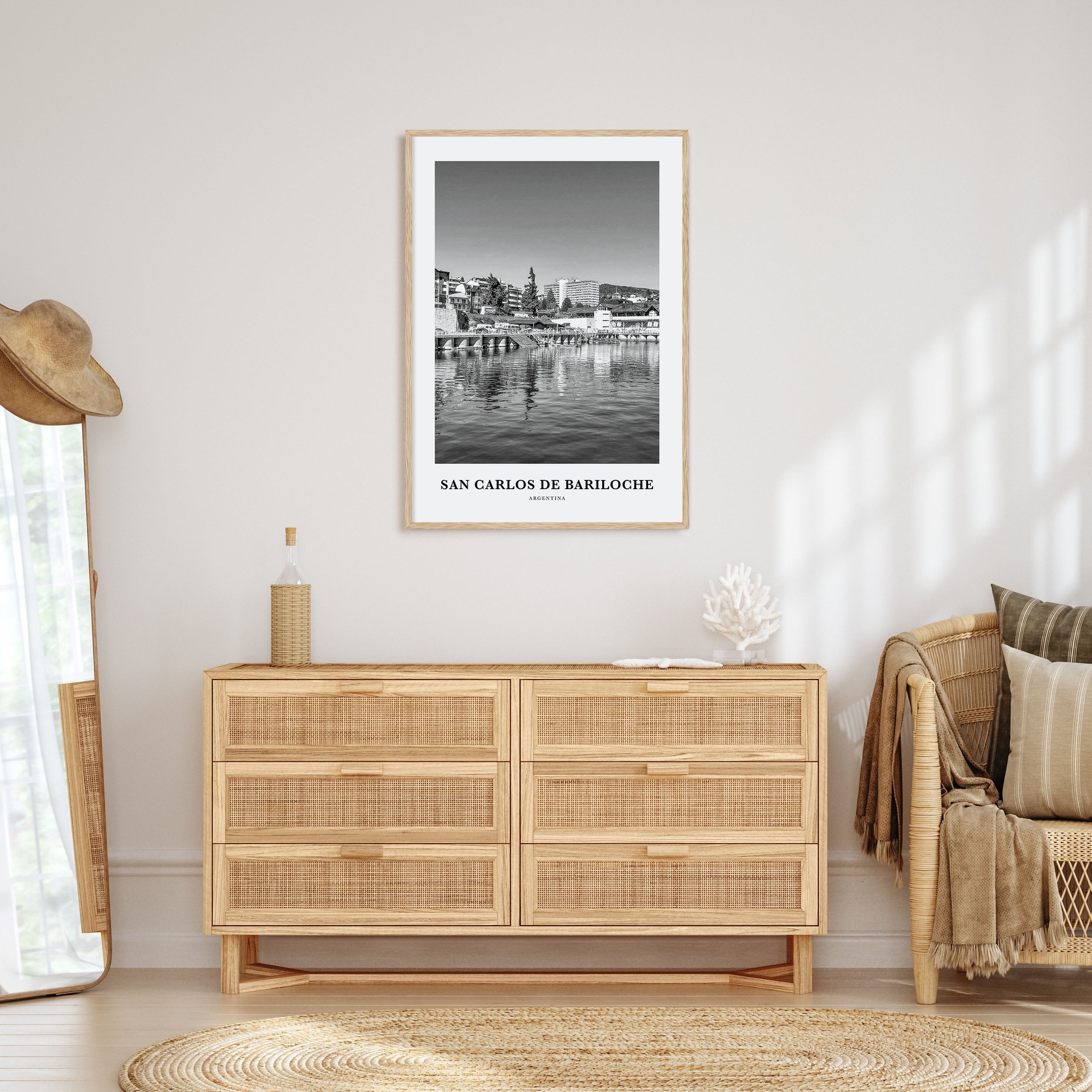 San Carlos de Bariloche Portrait B&W Poster