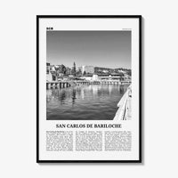 San Carlos de Bariloche Print Black and White, Bariloche Wall Art, Bariloche Poster, Bariloche Photo, Bariloche Wall Décor, Bariloche Map