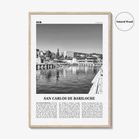 San Carlos de Bariloche Print Black and White, Bariloche Wall Art, Bariloche Poster, Bariloche Photo, Bariloche Wall Décor, Bariloche Map