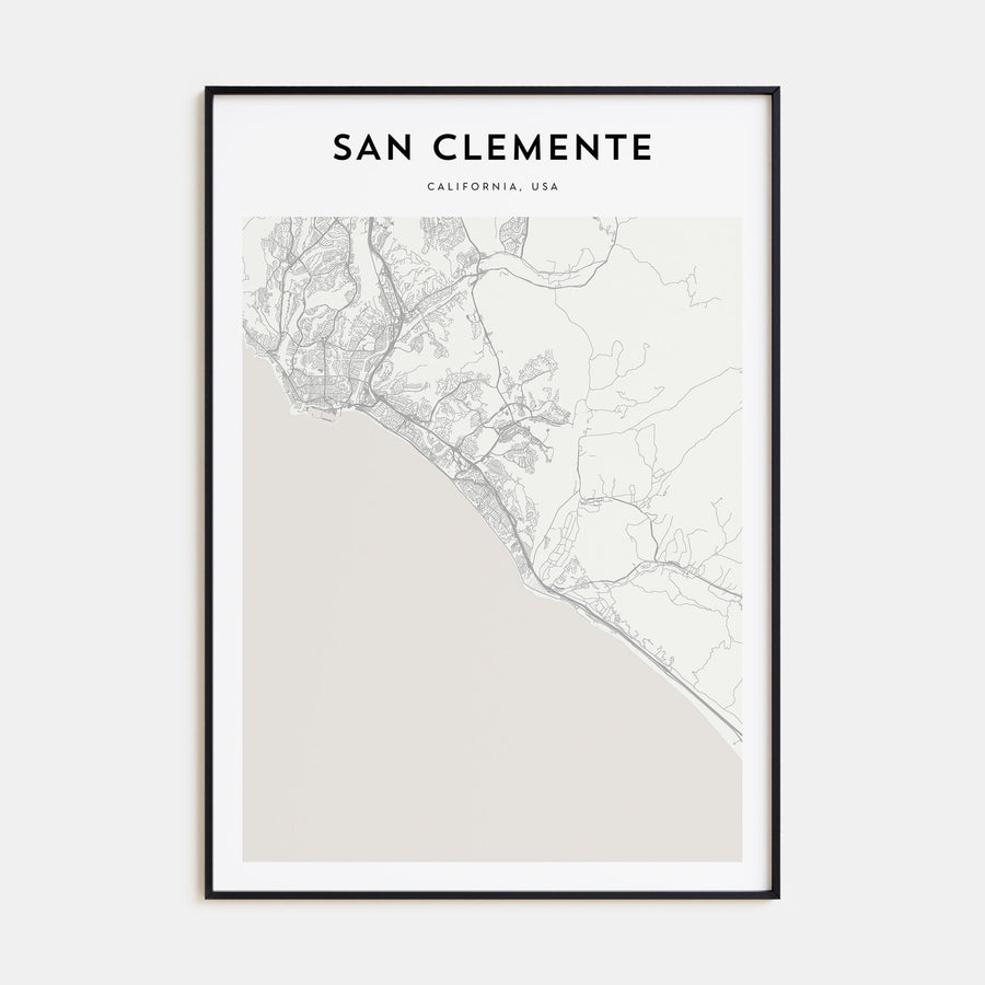 San Clemente Map Portrait Poster
