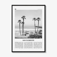 San Clemente Print Black and White No 1, San Clemente Wall Art, San Clemente Poster, San Clemente, California, USA, United States