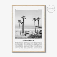 San Clemente Print Black and White No 1, San Clemente Wall Art, San Clemente Poster, San Clemente, California, USA, United States