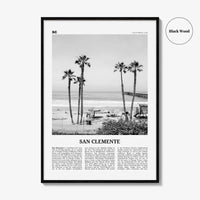 San Clemente Print Black and White No 1, San Clemente Wall Art, San Clemente Poster, San Clemente, California, USA, United States