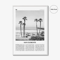 San Clemente Print Black and White No 1, San Clemente Wall Art, San Clemente Poster, San Clemente, California, USA, United States