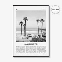San Clemente Print Black and White No 1, San Clemente Wall Art, San Clemente Poster, San Clemente, California, USA, United States