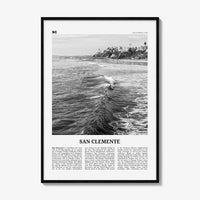 San Clemente Print Black and White No 2, San Clemente Wall Art, San Clemente Poster, San Clemente, California, USA, United States