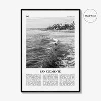 San Clemente Print Black and White No 2, San Clemente Wall Art, San Clemente Poster, San Clemente, California, USA, United States