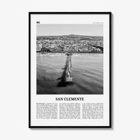 San Clemente Print Black and White No 3, San Clemente Wall Art, San Clemente Poster, San Clemente, California, USA, United States