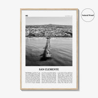San Clemente Print Black and White No 3, San Clemente Wall Art, San Clemente Poster, San Clemente, California, USA, United States