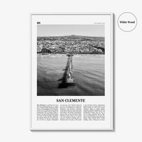 San Clemente Print Black and White No 3, San Clemente Wall Art, San Clemente Poster, San Clemente, California, USA, United States
