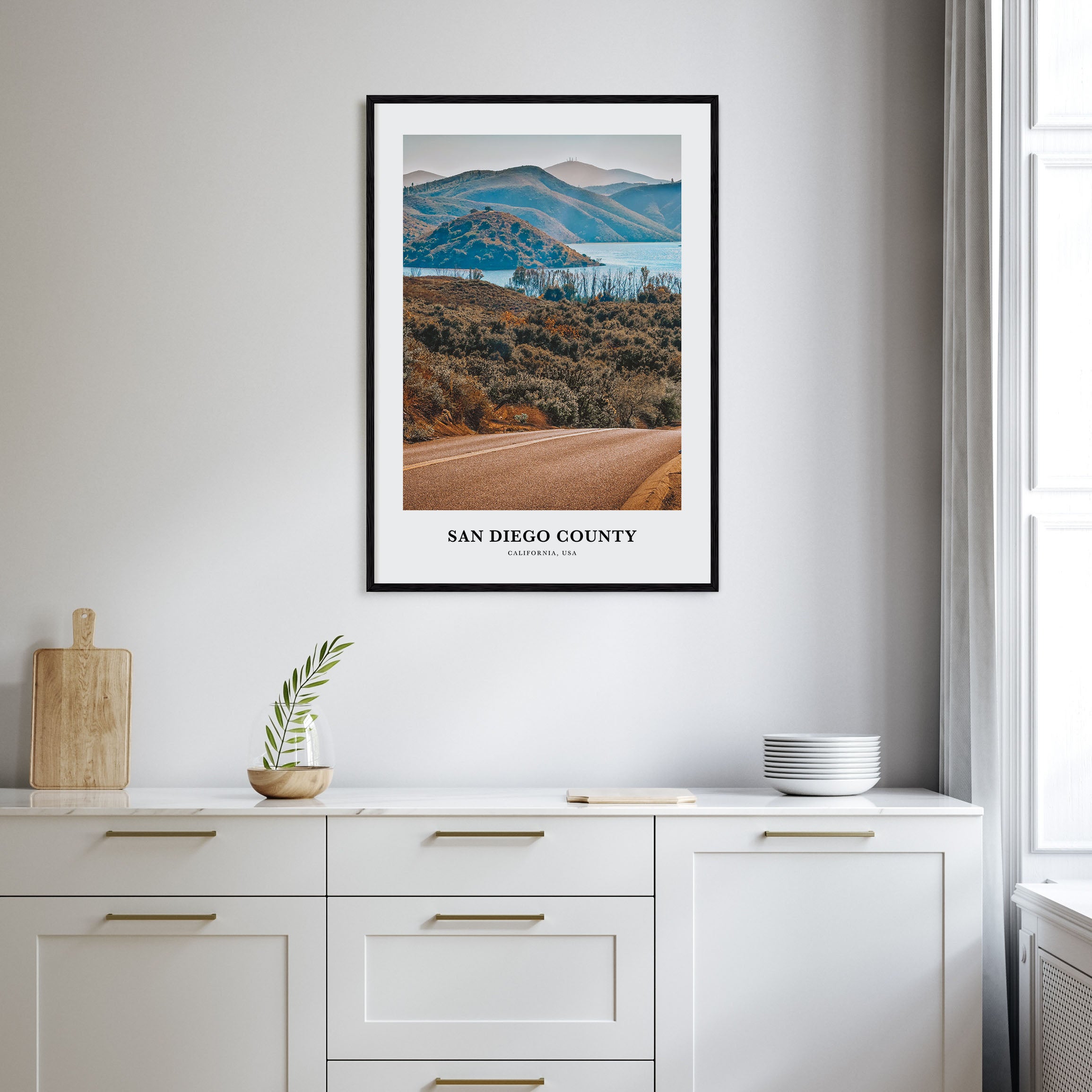 San Diego County Portrait Color Poster