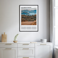 San Diego County Travel Color Poster