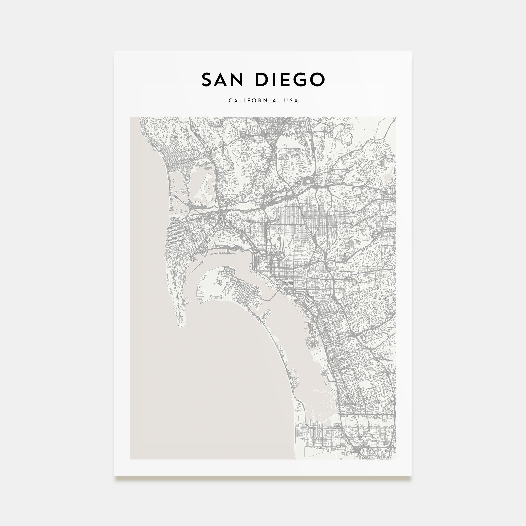 San Diego Map Portrait Poster