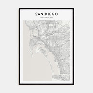 San Diego Map Portrait Poster
