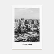San Diego Portrait B&W No 2 Poster