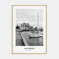 San Diego Portrait B&W No 3 Poster