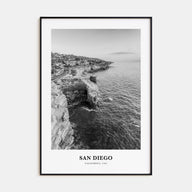 San Diego Portrait B&W No 4 Poster