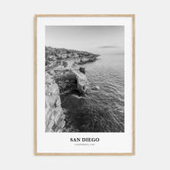 San Diego Portrait B&W No 4 Poster