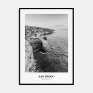 San Diego Portrait B&W No 4 Poster