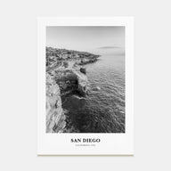 San Diego Portrait B&W No 4 Poster