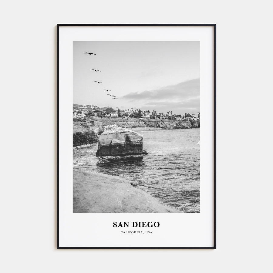 San Diego Portrait B&W No 6 Poster