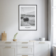 San Diego Portrait B&W No 6 Poster