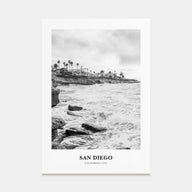 San Diego Portrait B&W No 8 Poster