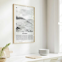 San Diego Print Black and White No 4, San Diego Wall Art, San Diego Poster, California, USA, United States, North America