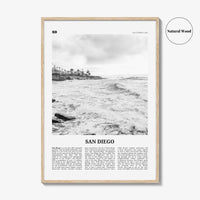San Diego Print Black and White No 4, San Diego Wall Art, San Diego Poster, California, USA, United States, North America