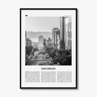San Diego Print Black and White No 5, San Diego Wall Art, San Diego Poster, Surf Poster Print, California, USA, United States