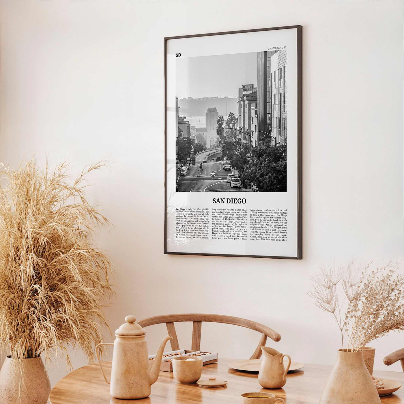 San Diego Print Black and White No 5, San Diego Wall Art, San Diego Poster, Surf Poster Print, California, USA, United States