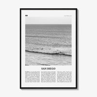 San Diego Print Black and White No 6, San Diego Wall Art, San Diego Poster, California, USA, United States, North America