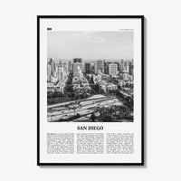 San Diego Print Black and White No 7, San Diego Wall Art, San Diego Poster, California, USA, United States, North America