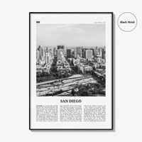 San Diego Print Black and White No 7, San Diego Wall Art, San Diego Poster, California, USA, United States, North America