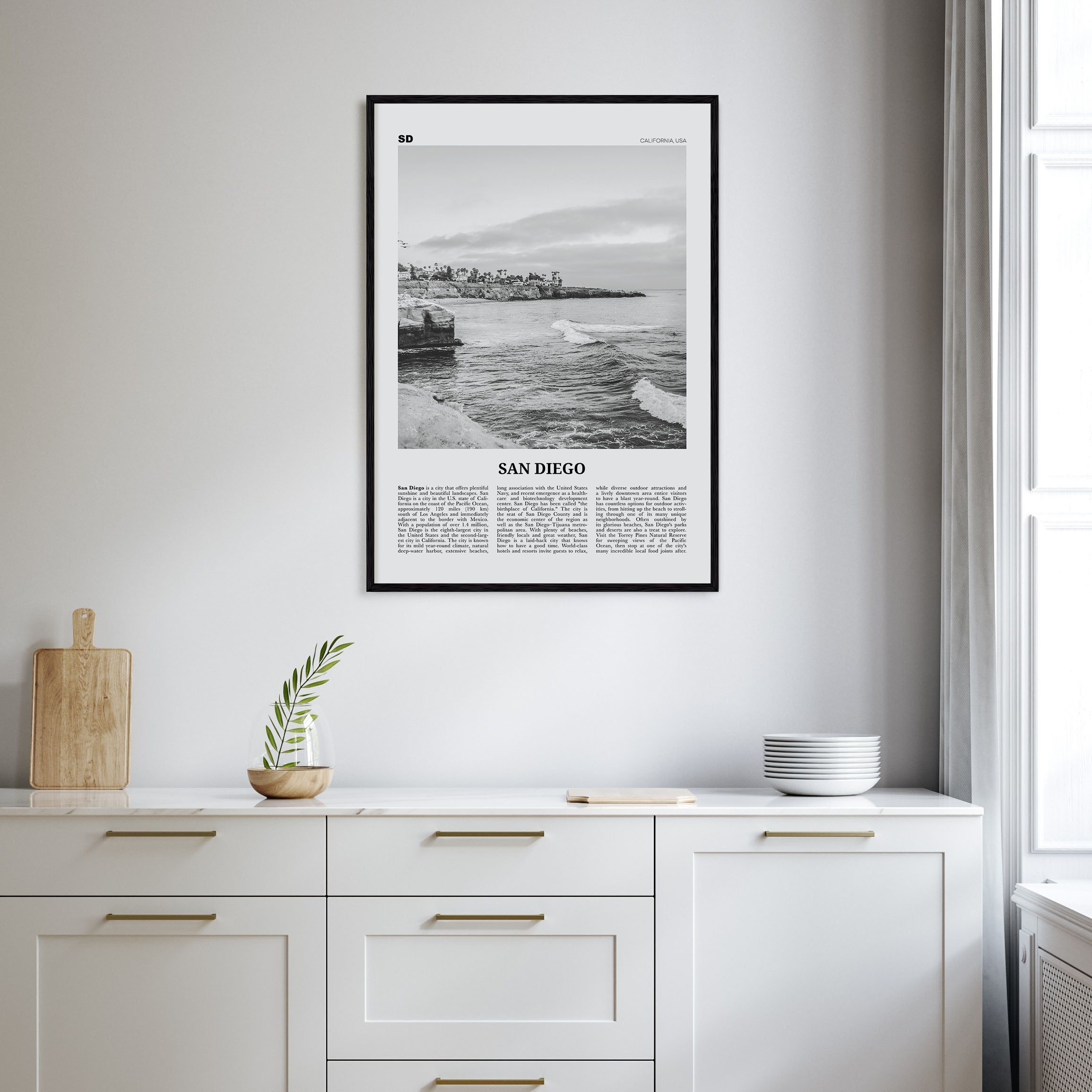 San Diego Travel B&W No 8 Poster