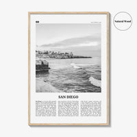 San Diego Print Black and White No 8, San Diego Wall Art, San Diego Poster, California, USA, United States, North America